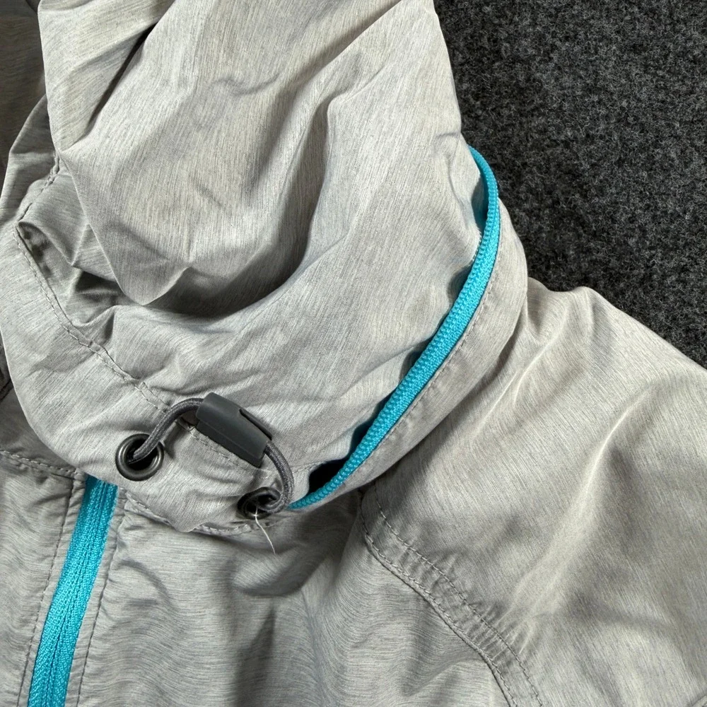 Peter Millar Crown Sport Mens XXL Grey Performance Vest Stowaway Hood Full Zip